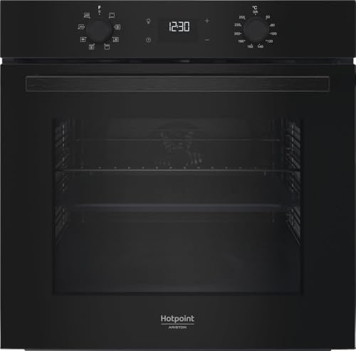 Hotpoint - HAO455CB Einbau-Backofen, Katalyse, 71 l, Umluft, LCD-Display, automatische Programme und Timer – H 59,5 x B 59,5 x T 55,1 cm – Energieeffizienzklasse A – Schwarz