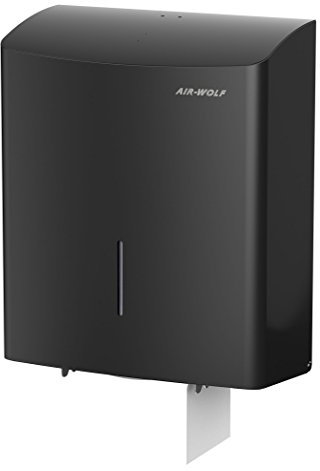 AIR-WOLF Duplex-Rollenspender, Edelstahl mattschwarz beschichtet, Serie Alpha