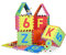 Relaxdays Spielmatte Puzzle 86 tlg, Puzzlematte Buchstaben u. Zahlen, EVA Schaumstoff Spielteppich BxT 180x180 cm, bunt