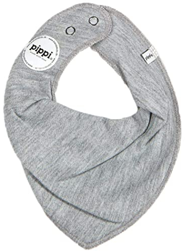 Pippi Baby Halstuch Lätzchen Dreieckstuch Biobaumwolle UNI (hellgrau melange)