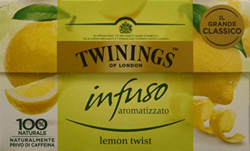 Twinings, Infuso Aromatizzato Sensations Lemon Twist, Gusto Intenso e Deciso, Senza Caffeina, Infusi e Tisane, 6 Confezioni da 20 Filtri (120 Filtri Totali)