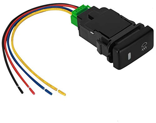 Auto Druckschalter, 4 poliger 12V Drucktastenschalter mit LED Hintergrundanzeigeleuchte für PKW, LKW und Geländewagen.
