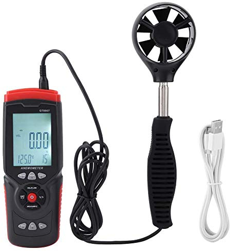 GT8907 Hochpräzises USB-Anemometer Windgeschwindigkeit/Temperatur/Luftfeuchtigkeitsmesser Digitales Windthermometer