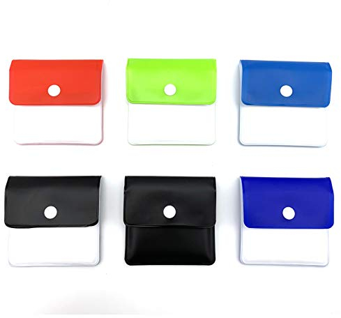 KOSTOO 6 Pack Pocket Ashtray-Portable Cigarette Ash Pouch Compact Fireproof PVC Odorless -Assorted Colors