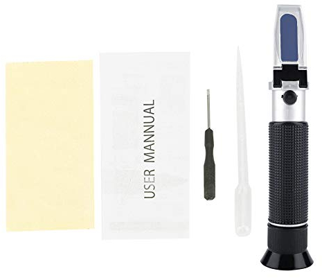 Lazmin Handheld 0-100% Salinometer, Meerwasser Salzgehalt Refraktometer Salzgehalt Meter Refraktometer Salz Gauge Salzwassertest