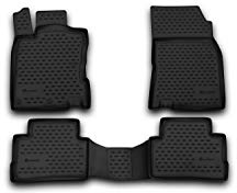 Element Passgenaue Premium 3D Gummimatten Fussmatten Designed für Nissan Qashqai, Mk2, 2013-2023, 4 TLG, Schwarz