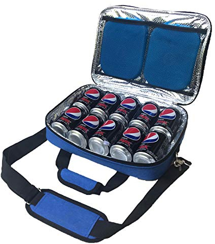 Red Suricata isolierte schlanke Mini Kühltasche - kleine Kühlbox für 10 Getränkedosen - inklusive 2 schlanke Kühlakkus - die ultimative Thermotasche für Bier, Sieht aus wie eine Aktentasche