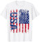 AMERIKA USA Flagge | Damen Herren Kinder | weiß USA T-Shirt