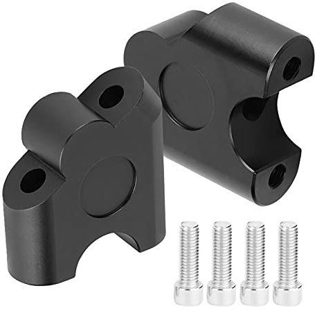 Ymiko Handlebar Risers Motorcycle, 2pc Motorcycle Handlebar Risers 22mm Universal Handlebar Clamp Back Move Mount Adapter for for for Indian(Black)
