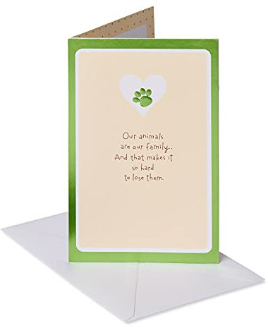 American Greetings Trauerkarte für Haustiere (Unsere Tiere sind unsere Familie)
