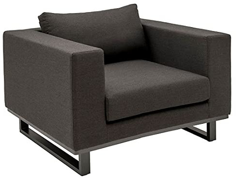 OUTLIV. Miami Loungesessel in Anthrazit/Sooty, aus hochwertigem Sunbrella-Bezug, der Moderne Blickfang in Ihrem Garten oder auf dem Balkon