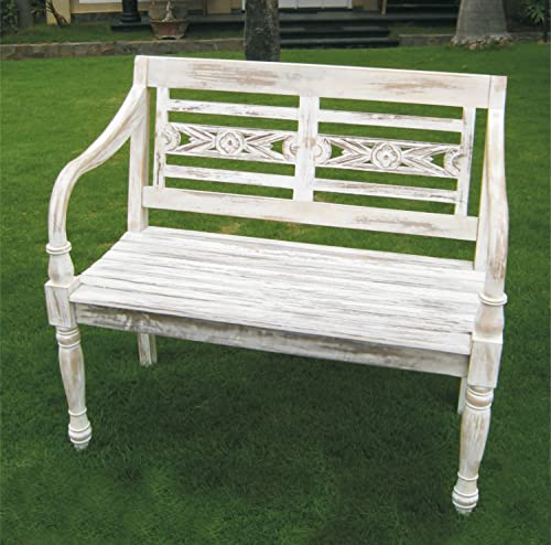 BURI Teak-Gartenbank 2-Sitzer Holzbank Parkbank Sitzbank Gartenmöbel Terrassenbank