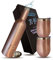 UP GREAT 3erSet Edelstahl Thermosflasche mit Becher und Deckel I Geschenk Geburtstag, Jahrestag, Einzug für Frauen Männer Kollegin I Wein Geschenkset I Thermobecher to go