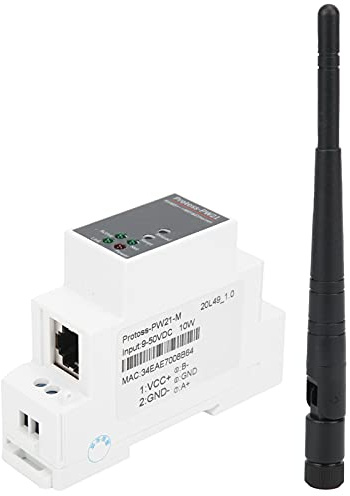 Serieller WLAN-Server RS485 zu WLAN Ethernet Serieller Server Ethernet Drahtlose Netzwerkgeräte Modbus mit Antenne 9-50VDC PW21-M für eCos