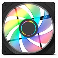 NOX XTREME PRODUCTS Hummer M-Fan -NXHUMMERMFAN- Ventilador para Caja PC 120mm, ARGB en Espejo Infinito, 7 aspas traslúcidas, rodamientos hidráulicos, Esquinas Soporte Goma, Negro