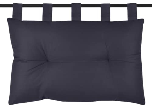 Lovely Casa - Kopfteil – Größe 70 x 45 x 10 cm – 100% Baumwolle – Farbe Carbon – Modell Oxford – Satin – hervorragende Qualität – elegant und weich – perfekt für jedes Schlafzimmer