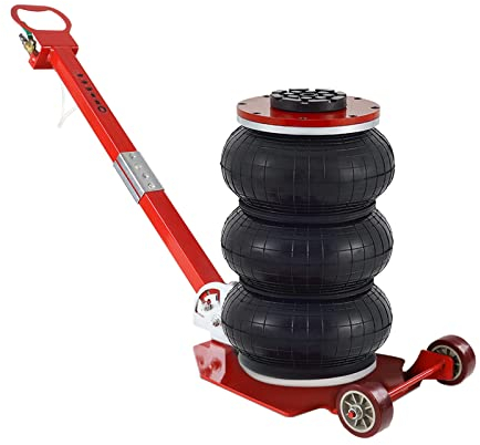 NAIZY Wagenheber 3T Pneumatischer Wagenheber 6600lb Druckluft Jack Luftheber Aufblasbarer Hebebühne Druckluftwagenheber mit Einstellbar Griff für PKW KFZ, Push-Pull Type