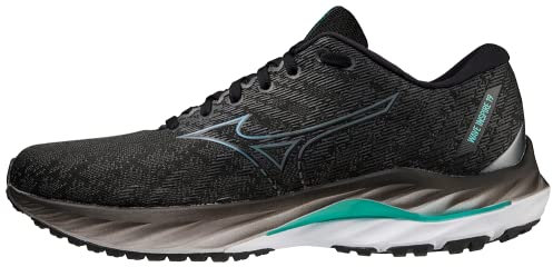 Mizuno Wave Inspire 19, Zapatillas Hombre, Negro Gris Metálico, 41 EU