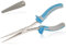 SPEEDWOX Long Reach Needle Nose Pliers with Smooth Jaw Tweezer Nose Pliers, Extra Long, Protective Cover for Hard to Reach Narrow Spaces - Blue/White