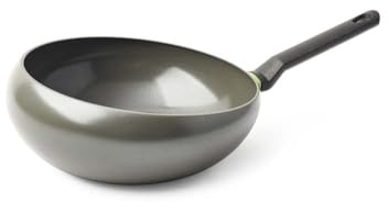 BK Cookware Balans Keramische-Antihaft-Wokpfanne, 30 cm, Induktionsgeeigent, PFAS-frei, Backofengeeignet bis 160 °C, Spülmaschinengeeignet, Grau