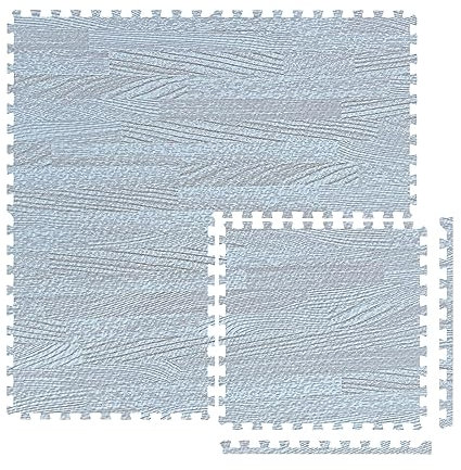 FAIRWAYUK Gym Flooring Tiles - Interlocking Foam Tiles 12mm Thick with Edges, Soft Foam Floor Mats, Protective EVA Puzzle Rubber Tile, Kids Play Area, Ground Surface Protection