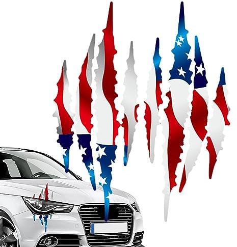 voiture en lambeaux avec drapeau américain | Drapeau américain en lambeaux | rechange pour voiture, camion, vitre arrière, berline Tongfeng