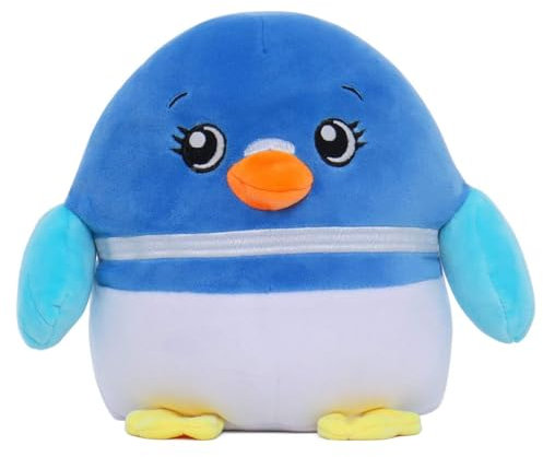 Dream Beams Bernard (Taube) süßes, kuscheliges, weiches Plüschtier, Squishy Kuscheltier, Glow in The Dark Elemente, einfach waschbar, Größe: 18cm, für Kinder und Jugendliche ab 0 Jahre