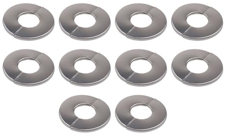 Coshar 10 Stück Wandspaltflansch Edelstahl Boden- und Deckenplatte geteilter Flansch für 2,5 cm Kupferrohre 28 mm Durchmesser Rohr (rund)