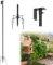 Vogelhaus Ständer, 203 cm Vogelhausständer, Verstellbar Vogelfutterstange Vogelfutterstation Pole Kit Stützstange Universalständer Set mit 5 Zinken für Outdoor Hof Vogelhaus Stangenhalterungsset