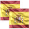 2 Banderas de España, Bandera 90cm x 150cm, Bandera Grande con Trabilla para Mástil y Cordones para Sujetar, Bandera Ligera, Bandera para Deportes, Fútbol, Manifestaciones, Edificios,