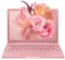 UDKED Small Mini Laptop, 10.1 inch (0.79 kg), Ultra Thin and Lightweight Windows 11 Notebook Laptops, Celeron N4020, 8GB DDR4 256GB,TF Card,USB 3.0,Type-C,Perfect for Kids and Adults Computer - Pink