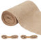 Leiptes Jute Tischläufer 30cm x 10m Juteband Tischband Natur mit 2pcs 10m Jute-Schnur Juteband Tischläufer für Hochzeitsdeko Gartenparty Feste Events Tischdekoration
