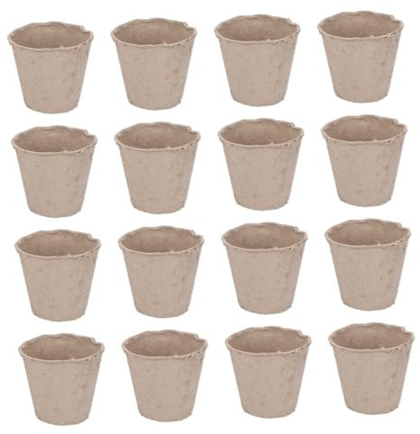 POPETPOP 40St Kultivierungsbecher nachhaltige Retro Styles Tribunal gemüseanbau Tomatillo Serviertablett für Vorspeisen Töpfe für Pflanzen Gartentopf Zellstoffbecher 8cm Blumentopf Torf