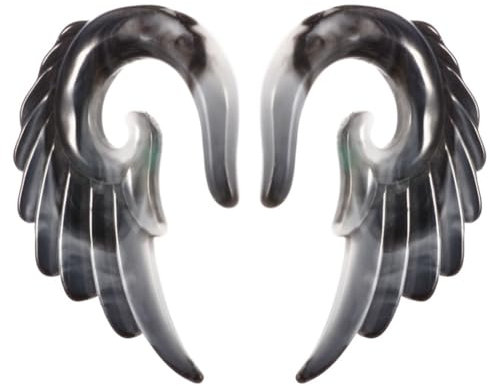 NHQ Acryl Ohr Dehnschnecke Dehner Spirale Set,Tunnel 12mm,Piercing Kit,Dehnsichel Dehnschnecke Expander Piercing,Ohr-Stretching-Kit,Engelsflügel-Piercing Ohr Expander