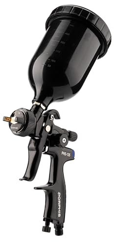 PORPHIS Automotive Refinishing Spray Gun PHS-135 Middle Pressure 1.3mm Nozzle Paint Spray Gun, Black