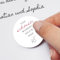 Hochzeit Gästebuch Sticker Aufkleber Set mit 40 verschiedenen Fragen, selbstklebend als Kreis, für Fotoalbum, Gästebuch oder Scrapbooking - Modern Botanical