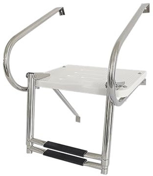 Ladders for Boats 2 Step Boat Ladder, Stainless Steel Dock Ladder with Hand Railings, Telescoping Dock Ladder for Marine Boat, Pontoon Boat, Yacht