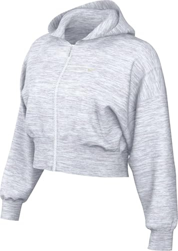 Nike Damen Chll Ft Fz Hdy Jacke, Birch Heather/Lt Orewood Brn, XL