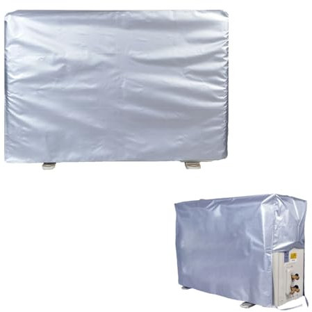 XPEX 1 Pièces Housse Climatiseur Extérieur Poussière, Couvercle De Climatiseur Extérieur, Anti Poussière/Anti-Neige/Imperméable Housse Pompe A Chaleur Pour Climatiseur De Maisons (80 * 30 * 57Cm)