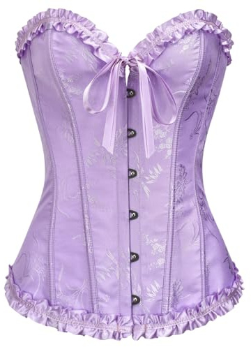KUOSE - Corsetto da donna in stile basco, colore nero, taglia S-6XL