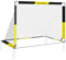 LARMNEE Porte da Calcio per Bambini, Set di 2 Allenatori di Calcio, Portatili e Pieghevoli, 2 in 1 con Parete Bersaglio a 5 Fori, con Borsa e Picchetti, Ideale per Esterni, Nero e Giallo EBY120FGP202