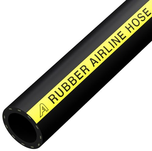 10mm Internal Diameter Black 30 Metre Length Rubber High Visibility 20 Bar Air Line Hose