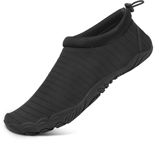 Mishansha Aquaschuhe Herren Badeschuhe Damen Sommer Wasserschuhe Schwarz 42