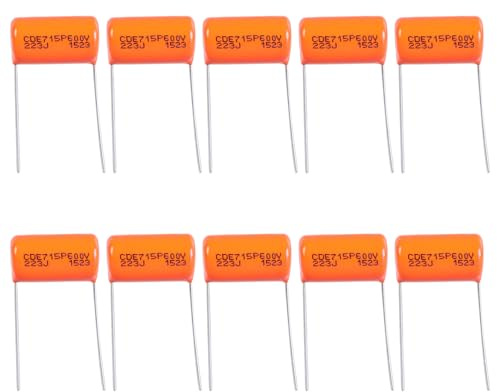 Riiichflowshop 10 Stück 200 V 715 P 0022 µF Orange Drop-Kondensatoren Tonkappen Gitarren-Tonkondensator Leichter E-Gitarren-Kondensator Polypropylen