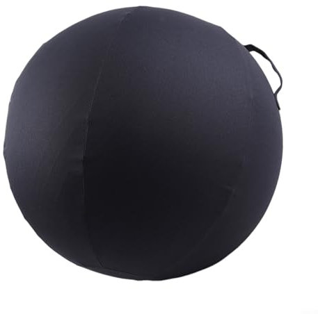 Sileduove Yoga-Ballhülle, 65 cm, Gymnastikball-Schutzhülle, faltbarer Baumwoll-Tragegriff, atmungsaktiv, verschleißfest, für Fitness, Pilates, Zuhause, Fitnessstudio, Blaugrau (Grau)
