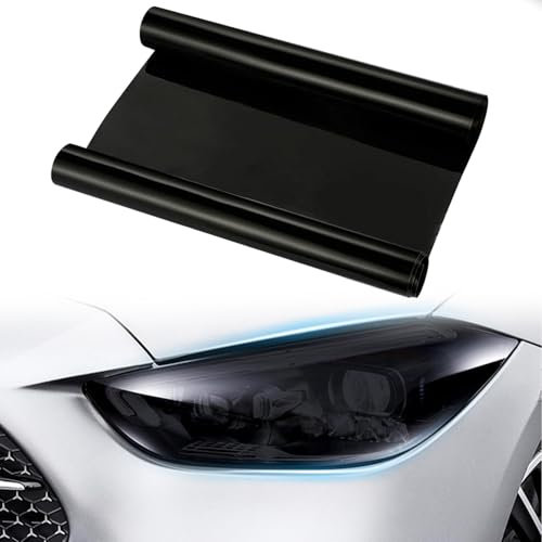 HLTTXS Auto Scheinwerfer Folie für Skoda Fabia 4 (IV), Auto Licht Tönungsfolie, Scheinwerfer Aufkleber, Autofolie Schwarz, Nebelscheinwerfer Aufkleber,B/30 * 150