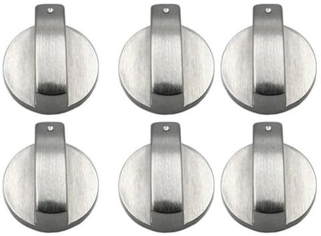Metall Silber Gasherd Herd Knopf Adapter Ofen Schalter Kochen Oberfläche Control Lock Herd Teile Ersatz(6pcs)