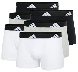 adidas Basic Boxer Trunk Men Herren Unterhose Shorts Unterwäsche 6er Pack, Farbe:Greymix 3399, Bekleidungsgröße:XXL