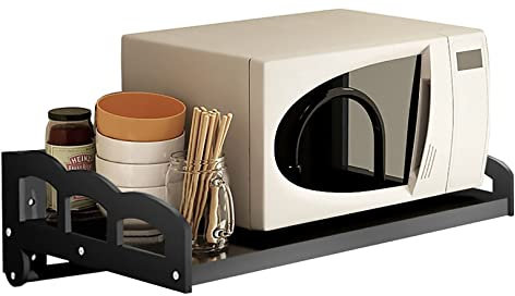 Stainless Steel Microwave Oven Rack - Wall-Mounted Baking Shelf Thickened Storage nizer for Kitchen Expandable Baking Tray Stand Space-Saving Kitchen Storage Solution