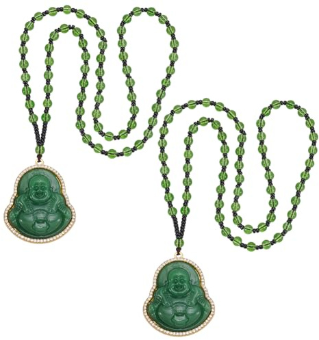 UNICRAFTALE Maitreya Buddha Anhänger Halsketten Buddhistische Perlenketten Für Männer Und Frauen Lachendem Buddha Guanyin Halsket